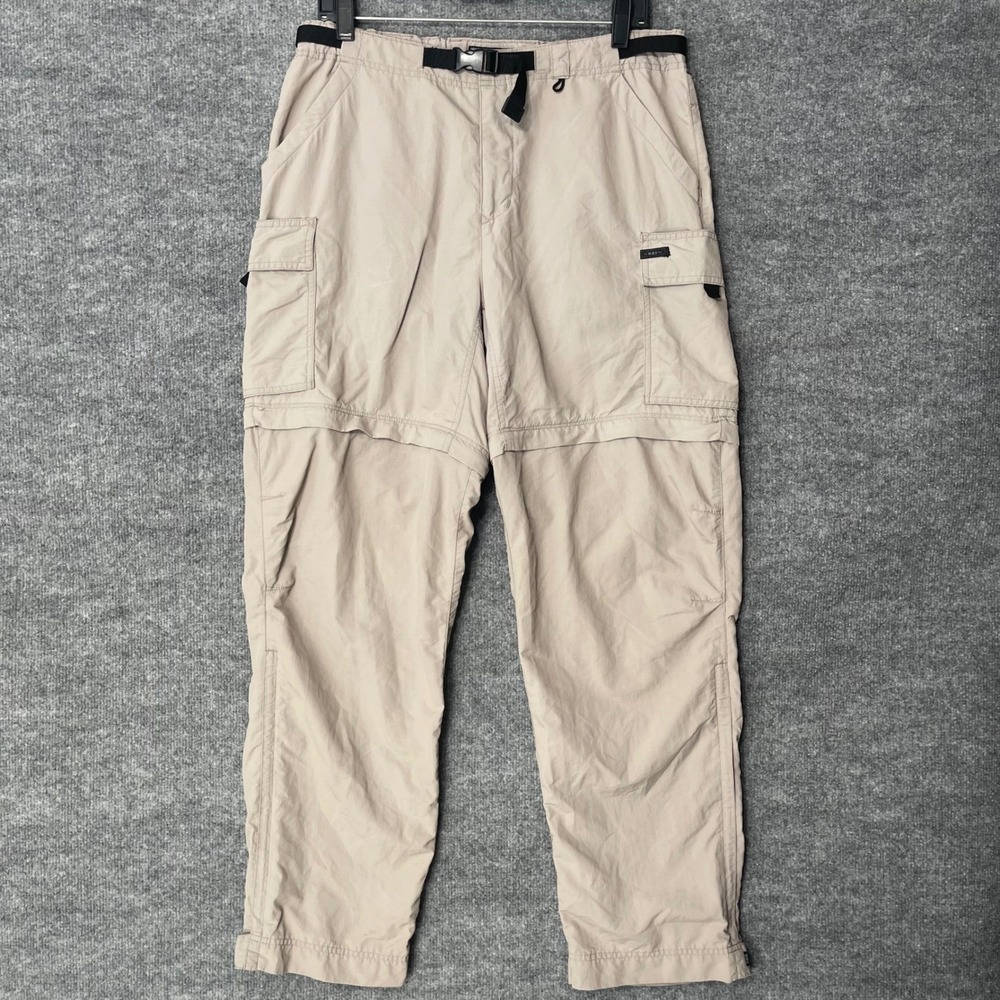 REI Sahara Convertible Cargo Hiking Pants Tan Beige Mens 32 UPF 50+ Nylon